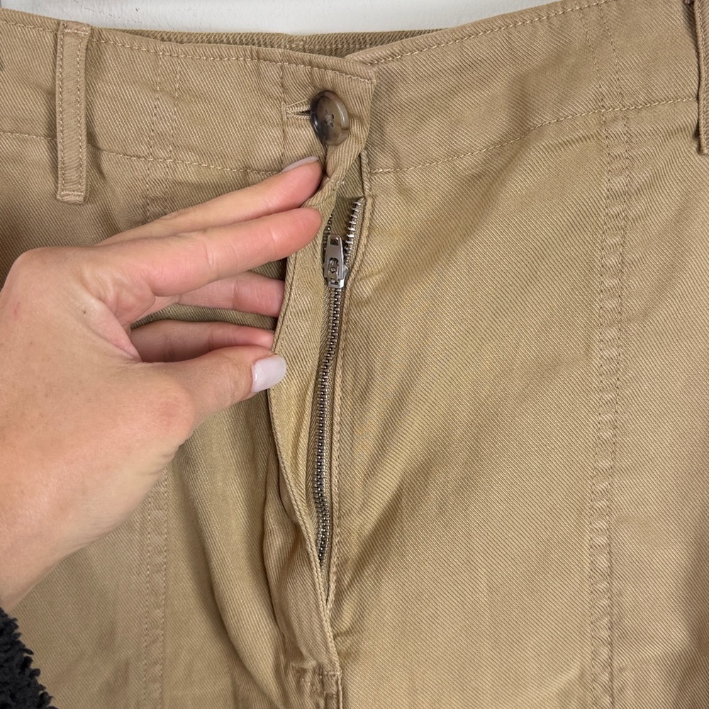 NWT Banana Republic Linen Blend Khaki Utility Ankle Parachute Pants Size Med - Picture 5 of 10